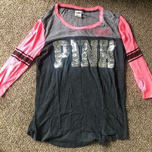 Pink quarter sleeved shirt